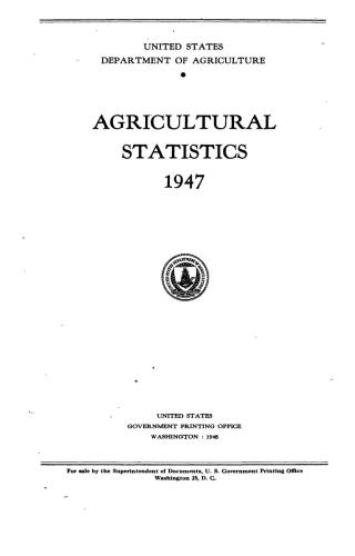 Agricultural statistics 1947