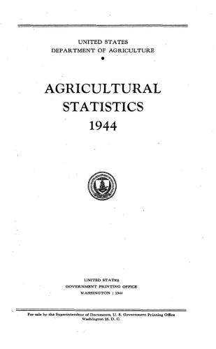 Agricultural statistics 1944