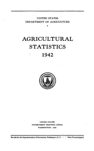 Agricultural statistics 1942