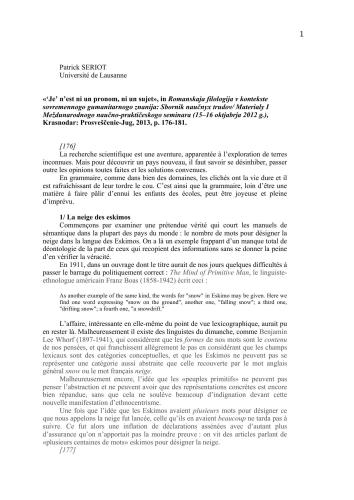 Je nest ni un pronom, ni un sujet