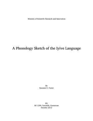A Phonology Sketch of the Iyive Language