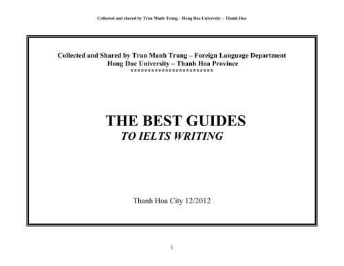 The Best Guide To IELTS Writing