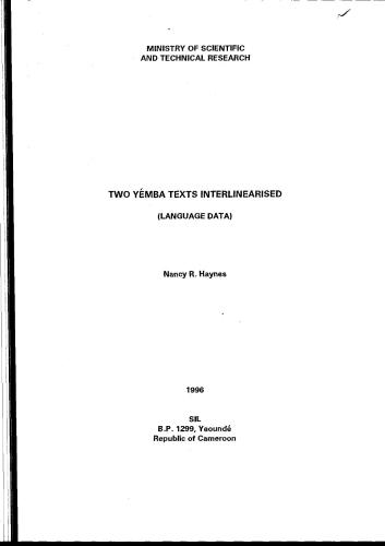 Two Yémba Texts Interlinearized