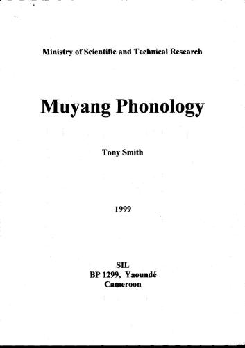 Muyang Phonology