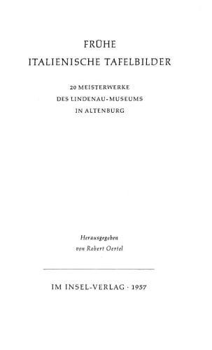 Frühe italienische Tafelbilder