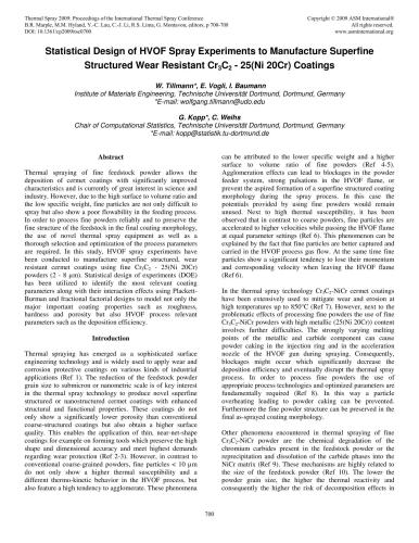 Proceedings of the 2009 International Thermal Spray Conference. (Part 9)
