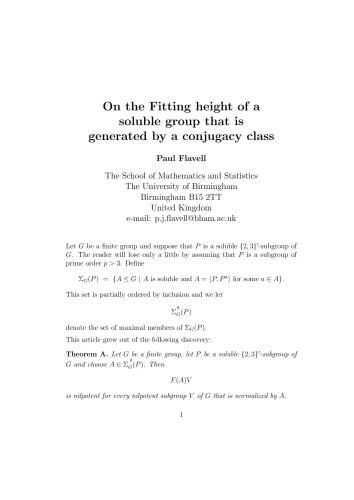 On the Fitting height of a soluble group that is generated by a conjugacy class