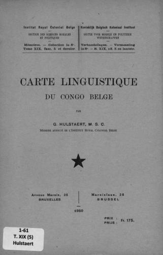 Carte linguistique du Congo belge