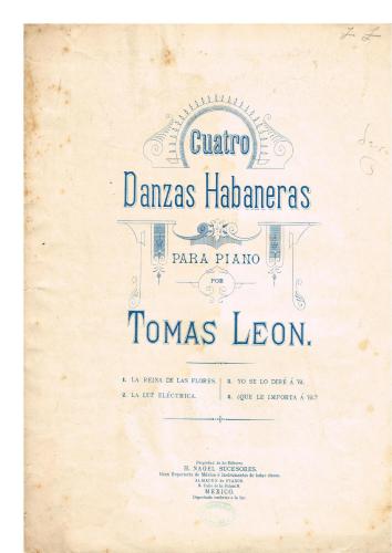 Cuatro danzas habaneras para piano