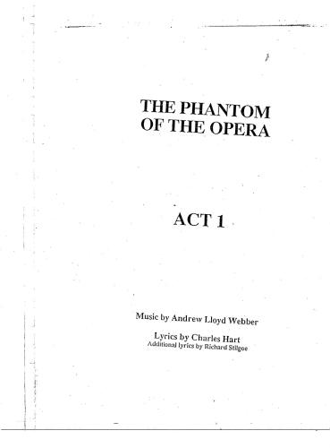 The Phantom of the Opera (партитура)