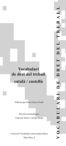 Vocabulari de dret del treball català / castellà