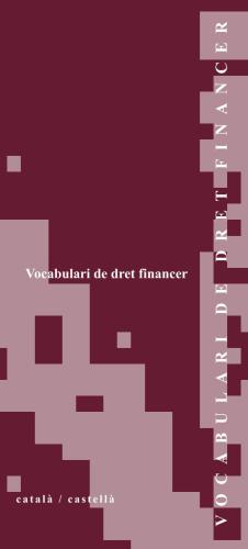 Vocabulari de dret financer català / castellà