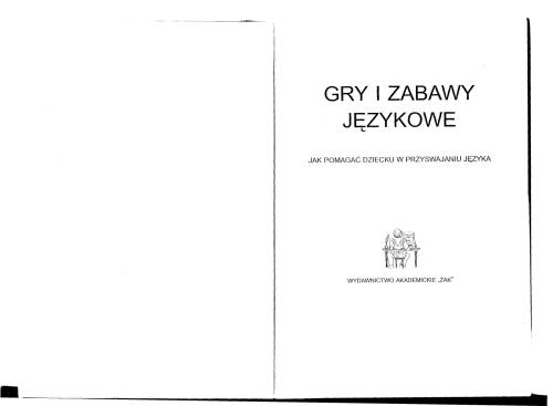 Gry i zabawy językowe