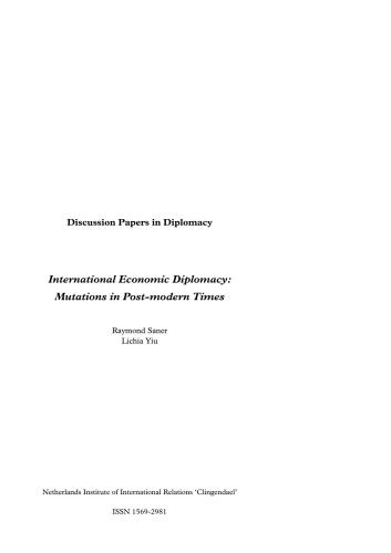 International Economic Diplomacy: Mutations in Post-modern Times