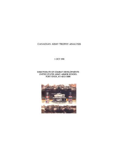 Canadian army trophy analysis