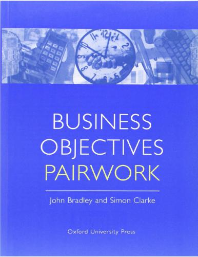 Business Objectives Pairwork