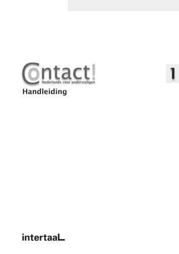 Contact! Nederlands voor anderstaligen 1. Handleiding