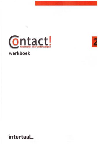 Contact! Nederlands voor anderstaligen 2. Werkboek