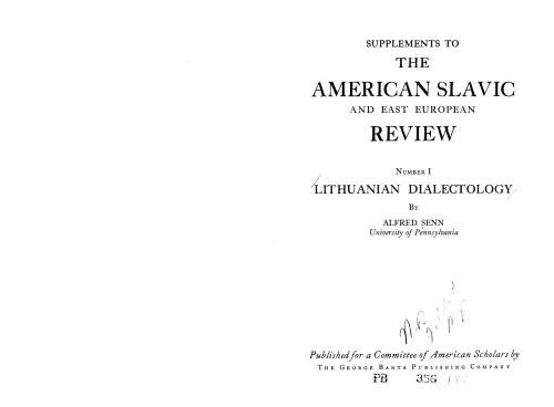 Lithuanian dialectology