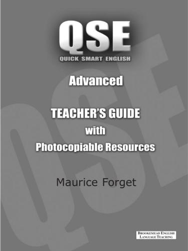 Quick Smart English Advanced - Teacher's Guide