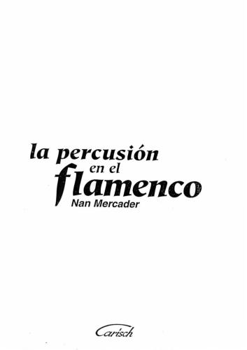 La percusion en el flamenco