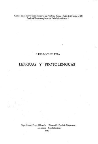 Lenguas y protolenguas