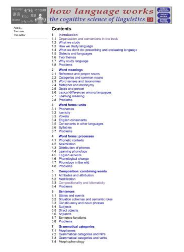 How Language Works: the Cognitive Science of Linguistics