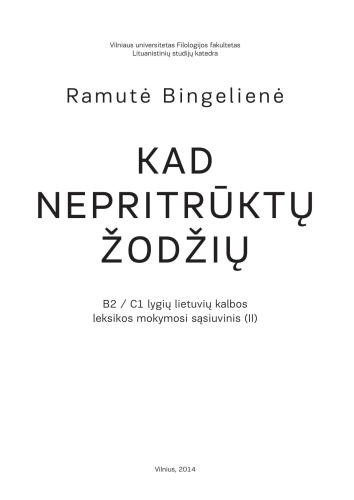 Kad nepritrūktų žodžių II dalis