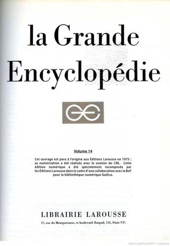Moyen âge-Ostie. Larousse. La Grande encyclopédie. Tom 14