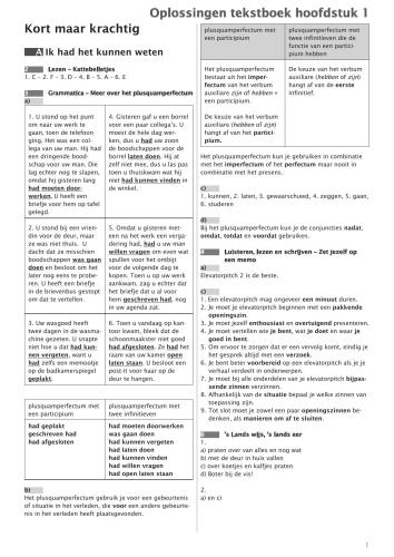 Contact! Nederlands voor anderstaligen 3. Oplossingen