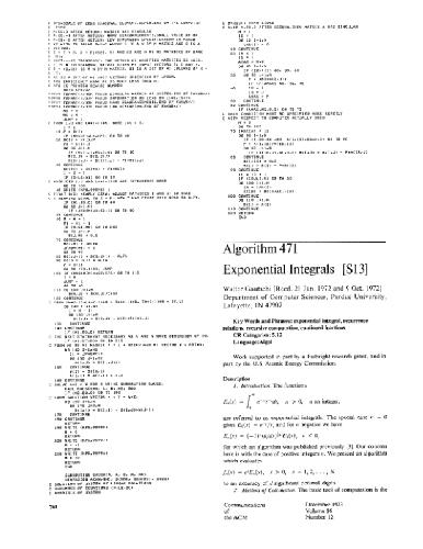 Gautschi Algorithm 471, exponential integrals