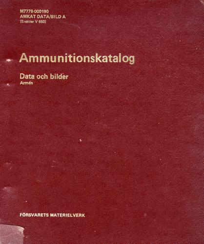 Ammunitionskatalog - data och bilder