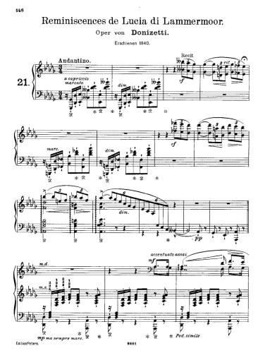 Reminiscences de Lucia di Lammermoor