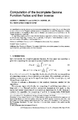 Computation of incomplete Gamma functions ratios