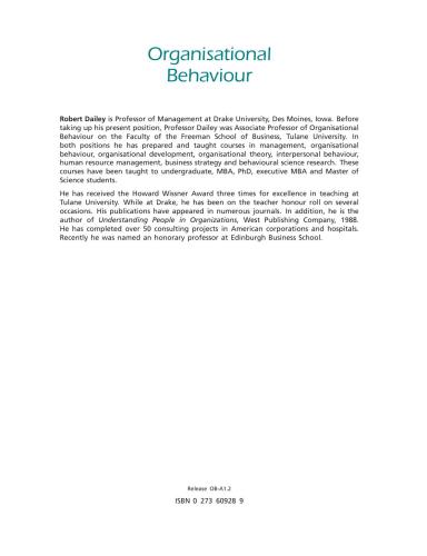 Organisational Behaviour