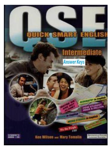 QSE (Quick Smart English) lntermediate - Answer Keys