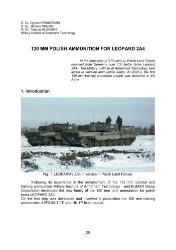 120 mm polish ammunition for Leopard 2A4