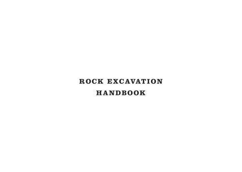 Rock Excavation Handbook