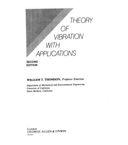Theory Of Vibration With Applications