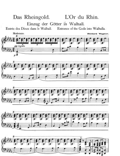 Das Rheingold. Entrance of the gods in the Walhalla