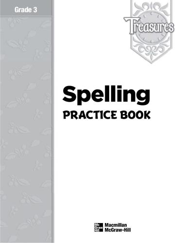 Treasures (Language Arts, Grade 3) - Spelling Book