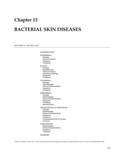 Military Dermatology. Textbook of Military Medicine. (Chapters 7-20)