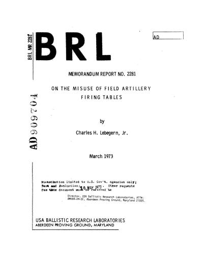 On the misuse of field artillery firing tables