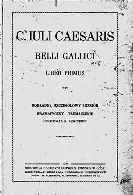 Belli Gallici Liber primus