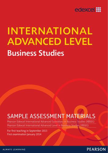 Business Studies. Sample Assessment Materials