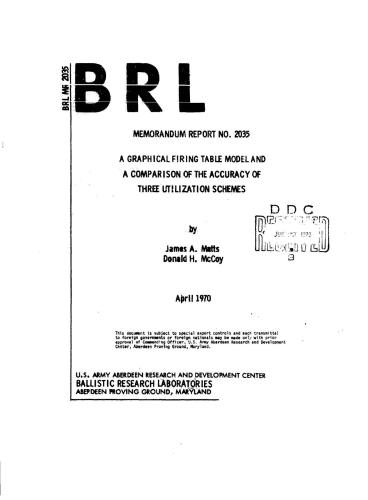 A graphical firing table model and a comparison of the accuracy of three utilization schemes