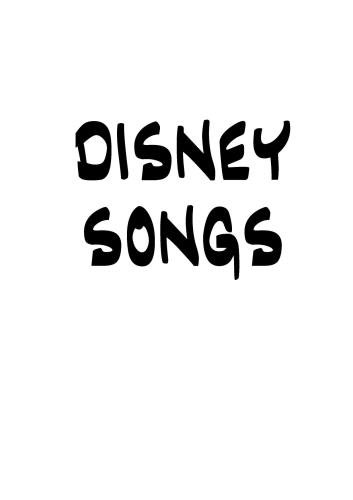 Disney songs. Fake book