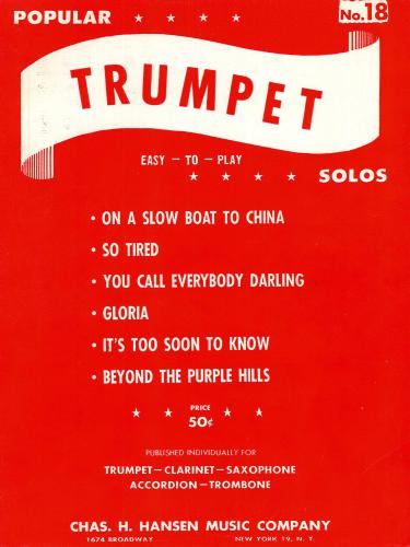 Popular trumpet. No 18 (solos)