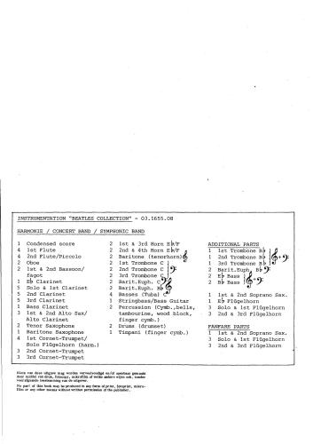 Beatles Collection for band