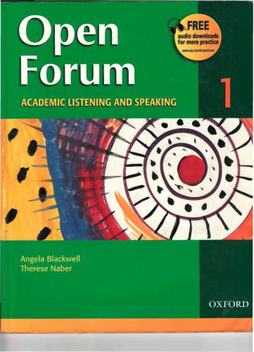 Open Forum 1. Academic Listening and Speaking